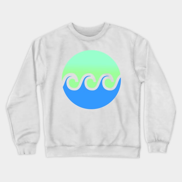 Minimal California Surf Design Crewneck Sweatshirt by hldesign